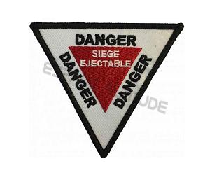 Ecusson Danger siège éjectable 9cm